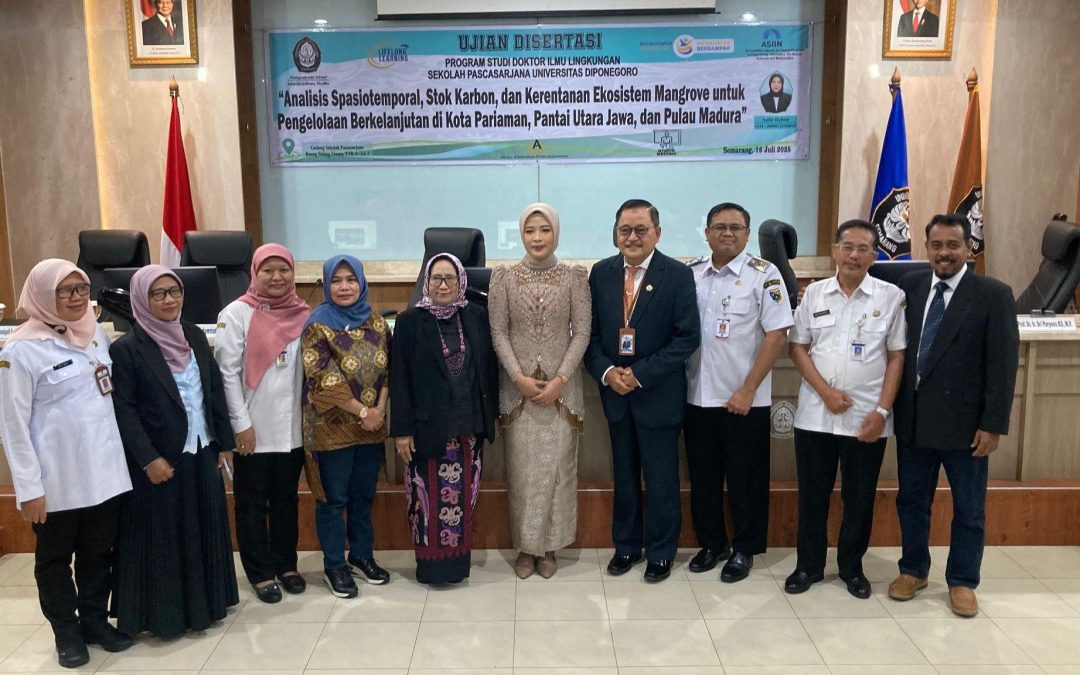 SPs UNDIP Holds Dissertation Exam “A spatiotemporal analysis of carbon stock and vulnerability in mangrove ecosystems is essential for sustainable management in Pariaman City, the North Coast of Java, and Madura Island.”